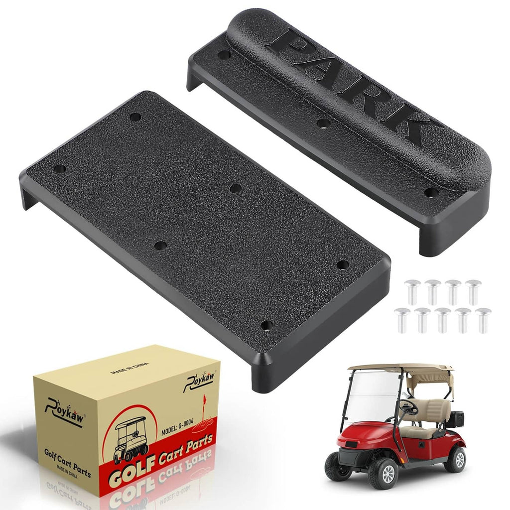 Black brake pedal pad kit with two textured pads and mounting holes