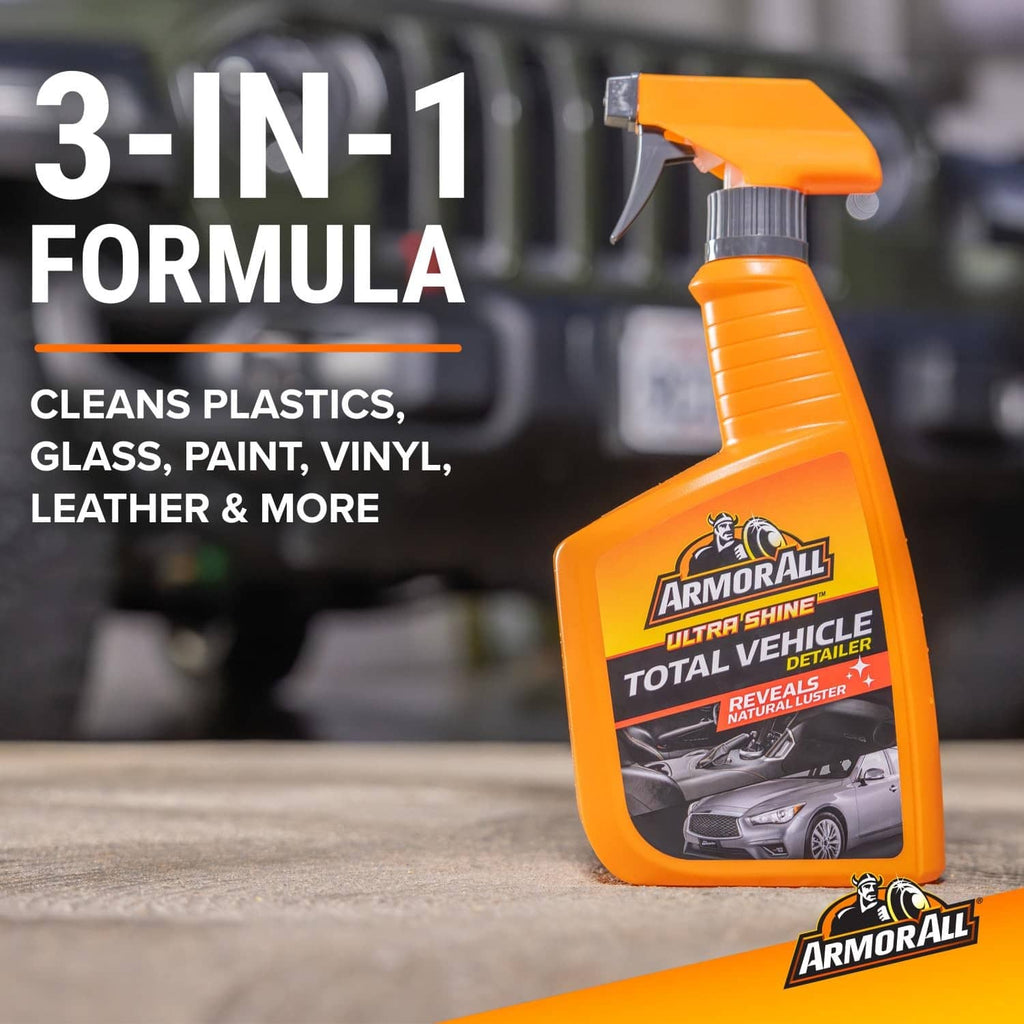Orange Armor All total vehicle detailer bottle with spray trigger, 3-in-1 formula