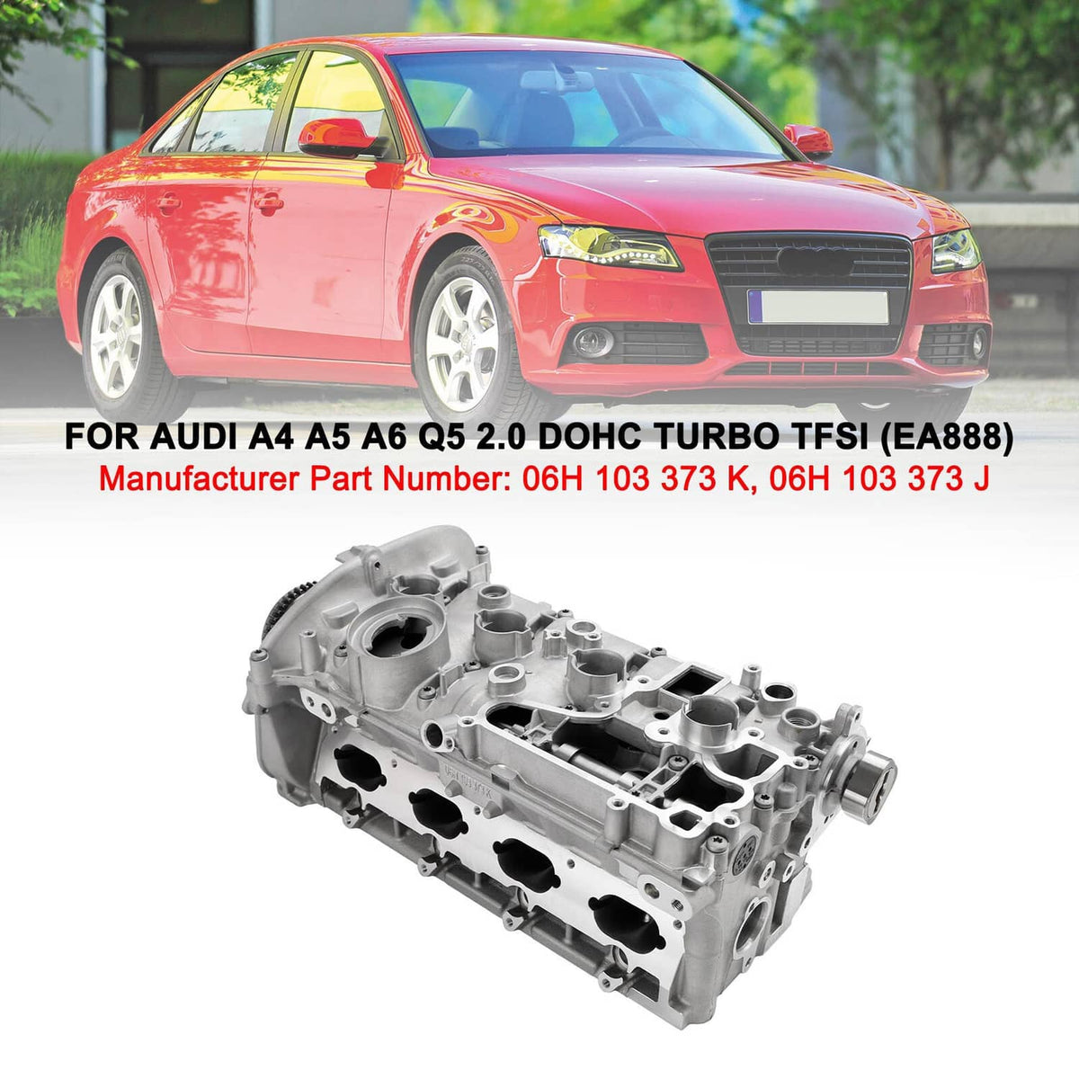 Cylinder head assembly with crankshaft housing and machined coolant port openings
