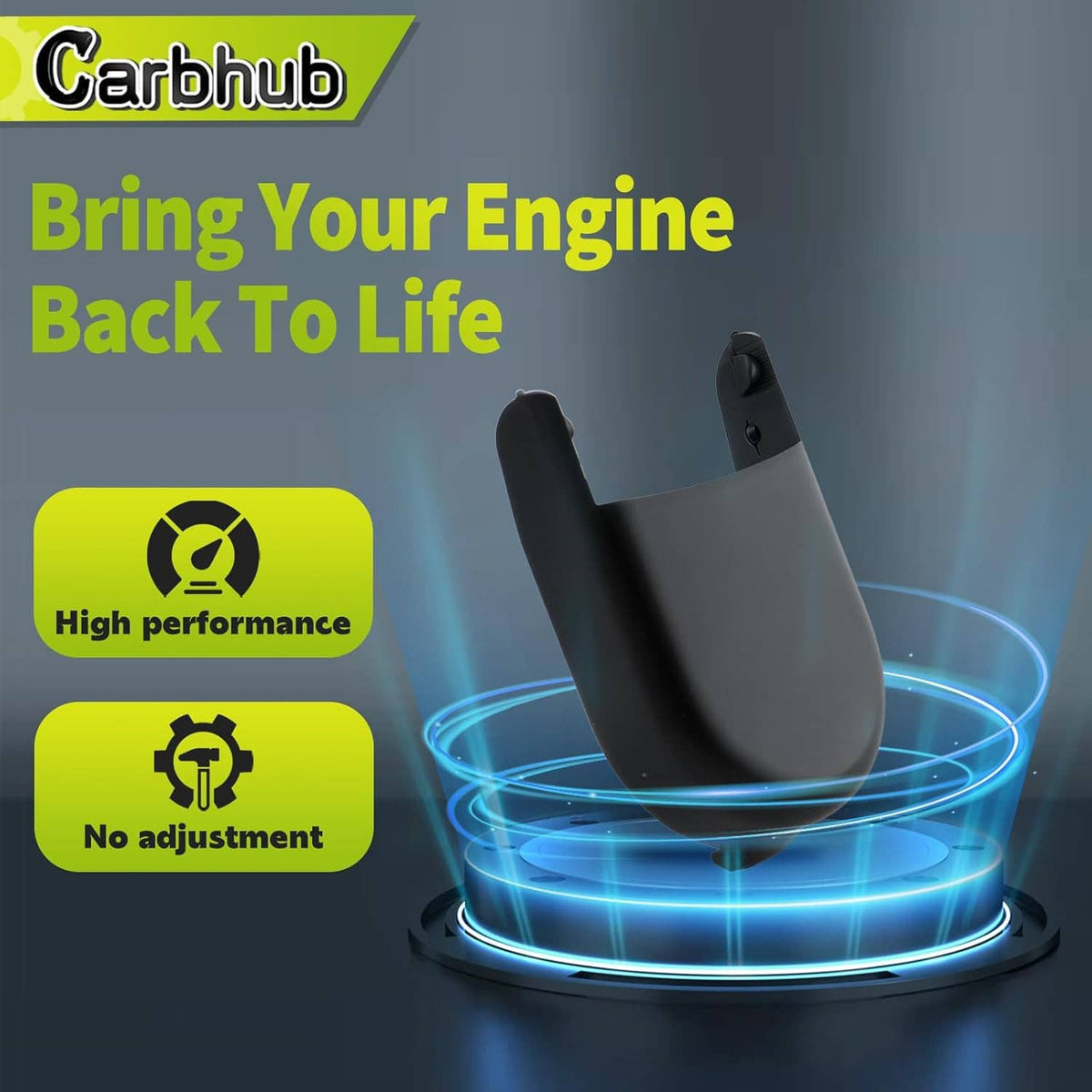 Windshield wiper arm cap cover, black plastic, front profile with mounting holes