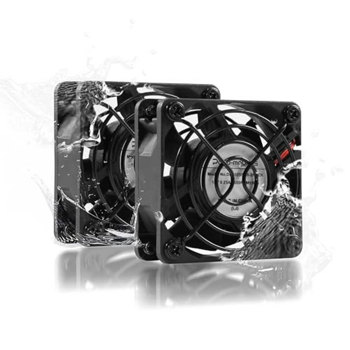 Black 60x25mm DC cooling fan with dual-ball bearing and mounting holes