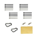 Replacement stylus nibs set, black and gray tips with small metal holder clips