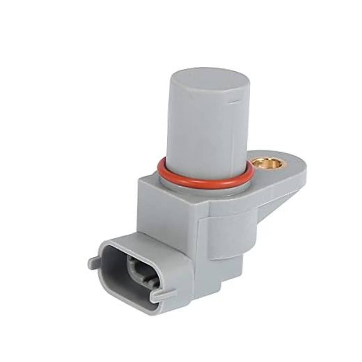Camshaft position sensor, light gray housing with 3-pin plug and red seal ring