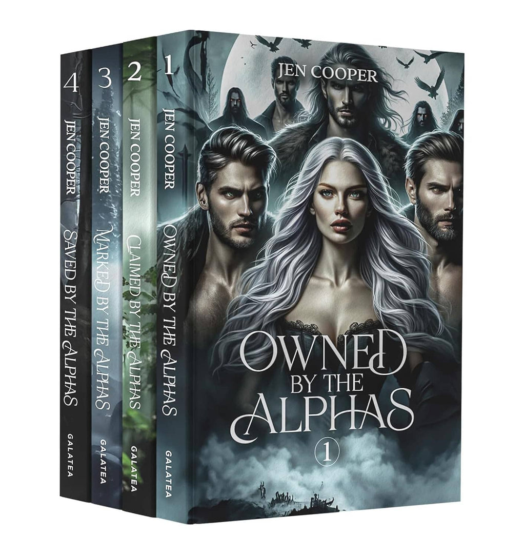 Owned by the Alphas book set, four paperback volumes shown with spines and cover art