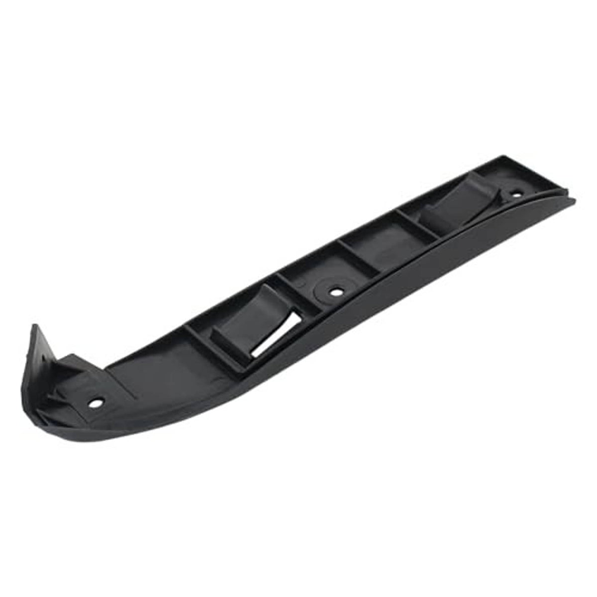 VW bumper guide mount bracket filler support, black plastic single bracket bar with openings