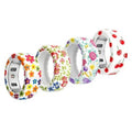 4-pack ultra-thin silicone ring covers with colorful floral and cherry prints