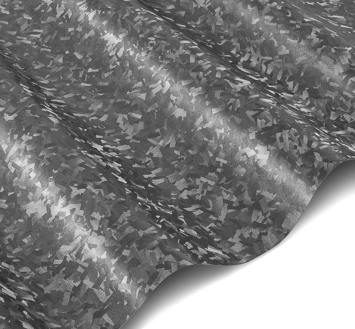 Gray metallic camo car vinyl wrap with reflective, textured finish