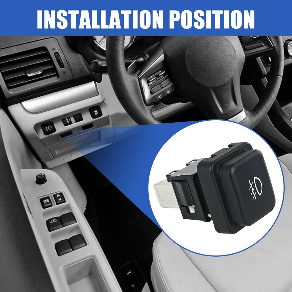 Fog light switch installed on dashboard switch panel with icon rocker