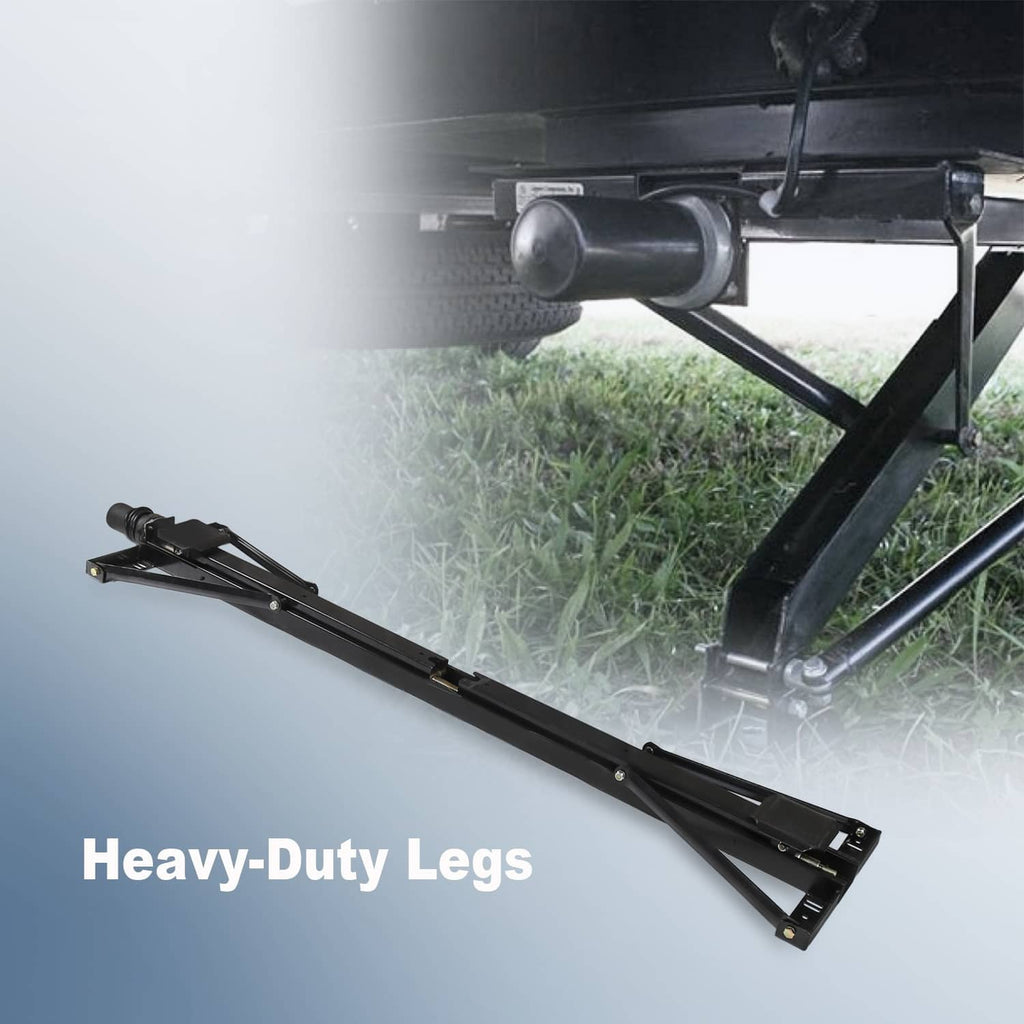Heavy-duty universal trailer stabilizer jack stand with extended black legs
