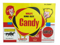 24-count candy cigarettes box with yellow and red World’s King Size Candy graphics