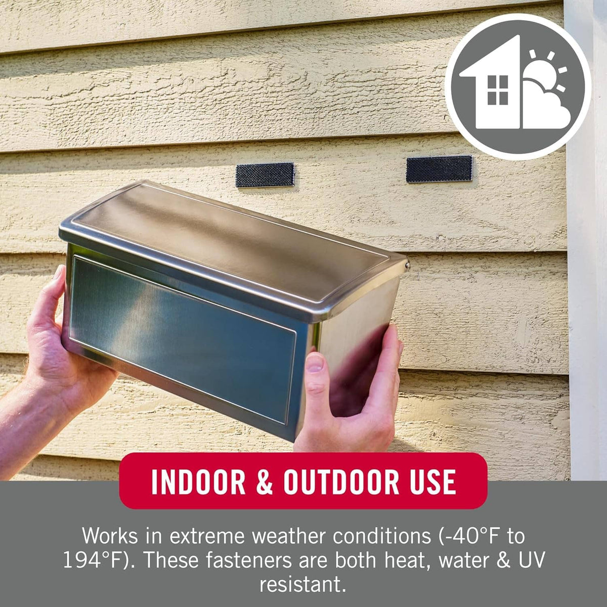 Extreme Lock mounting strips for indoor and outdoor use, weather-resistant adhesive pads