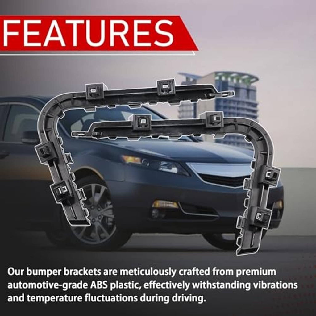 Front bumper retainer bracket frame, black ABS plastic with multiple clips