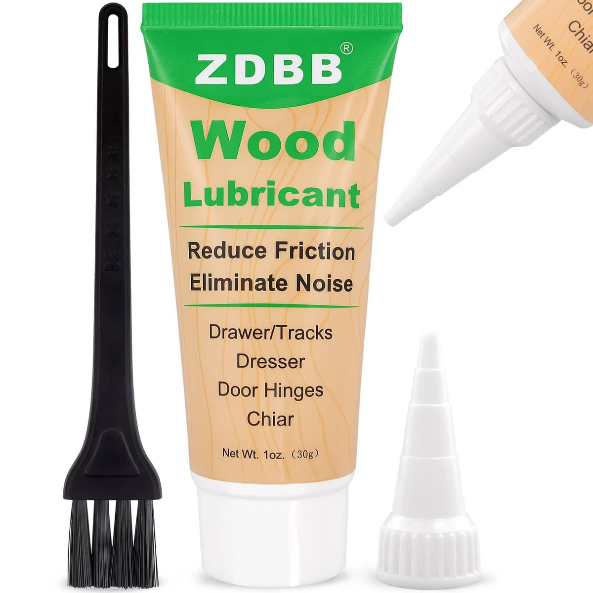 ZDBB wood lubricant tube with applicator tip and small brush for drawer tracks