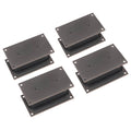 Set of 4 rubber shock mount isolators with metal plates and corner mounting holes
