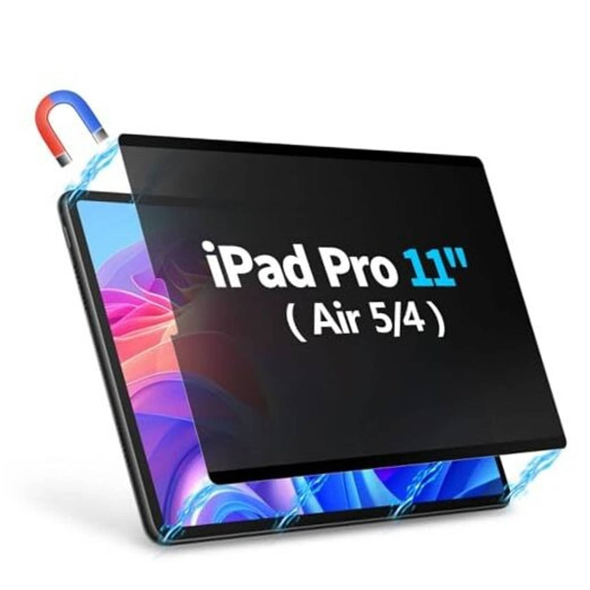 Privacy screen protector film for iPad Air 5/4, dark tinted screen cover