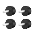 Black conical rubber vibration isolators with M8 bolts, multiple angles