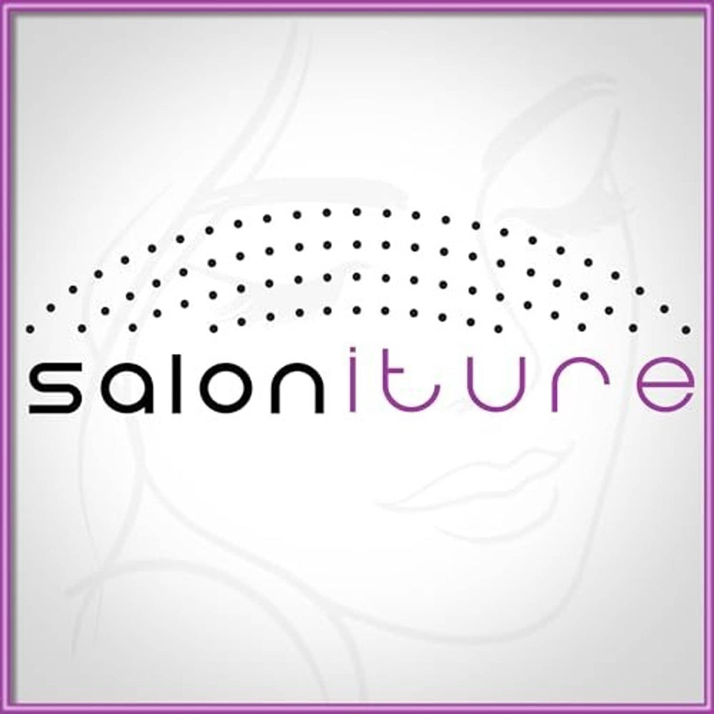 Promotional graphic with 'salon t...ure' logo text and decorative face outline