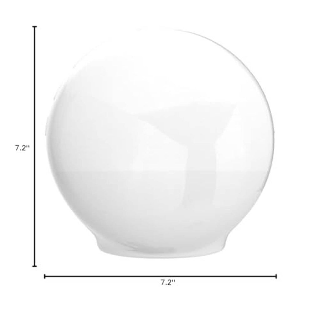 White dome sunrise alarm clock with size dimensions shown