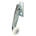 Right-hand drawer track roller with white wheel and metal mounting bracket