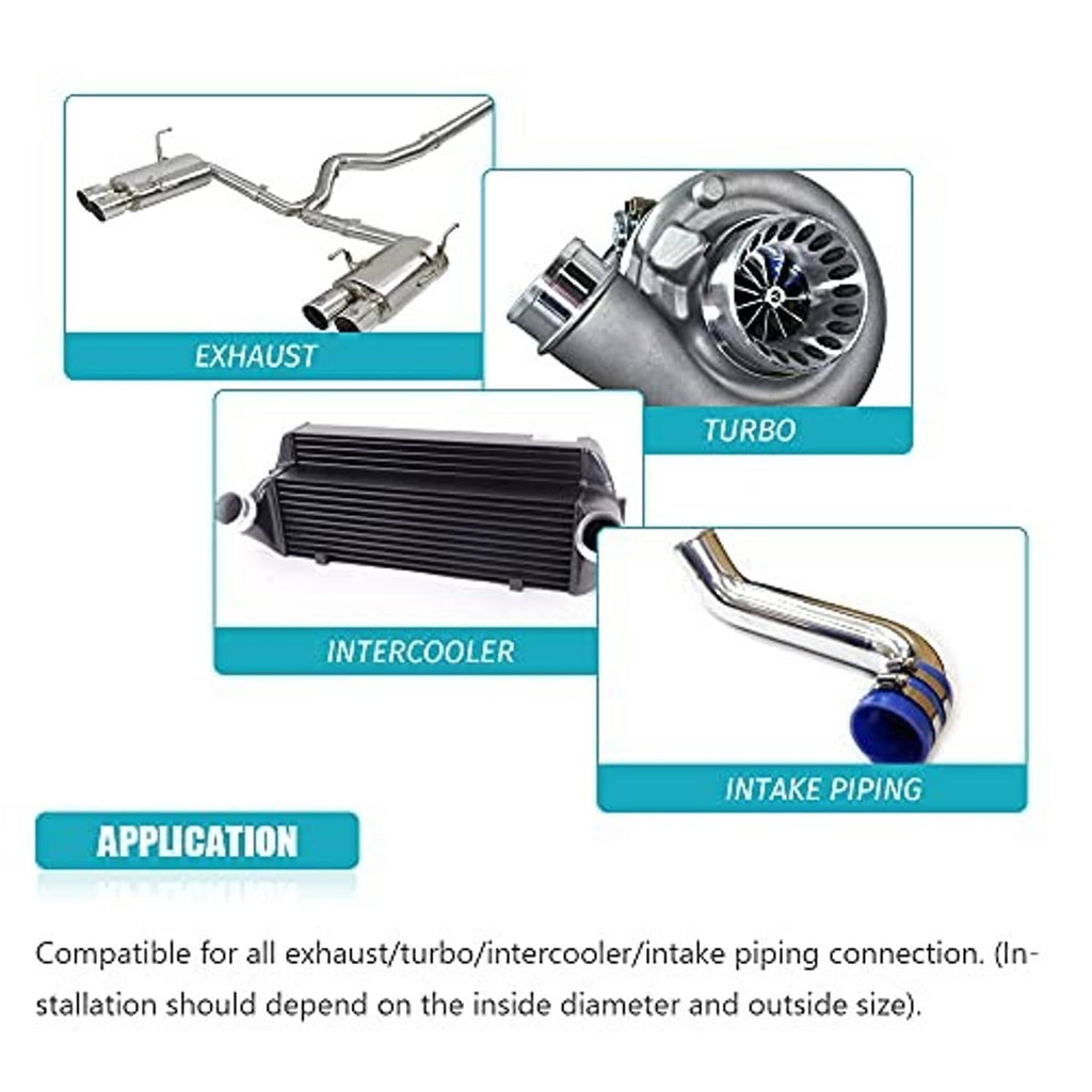 Exhaust system adapter reducer connector for turbo, intercooler, and intake piping