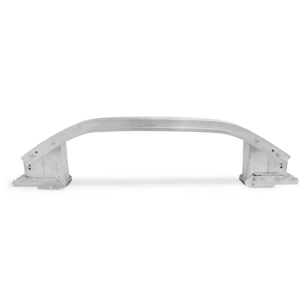 Front bumper reinforcement cross member, complete curved bar with end supports