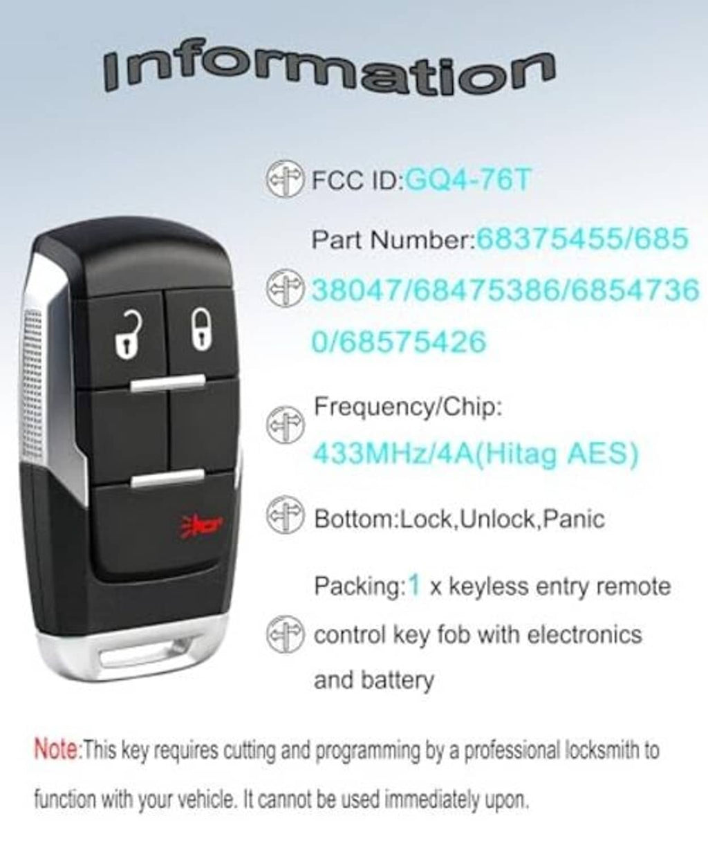 Black proximity smart key fob with lock/unlock icons and red logo on front