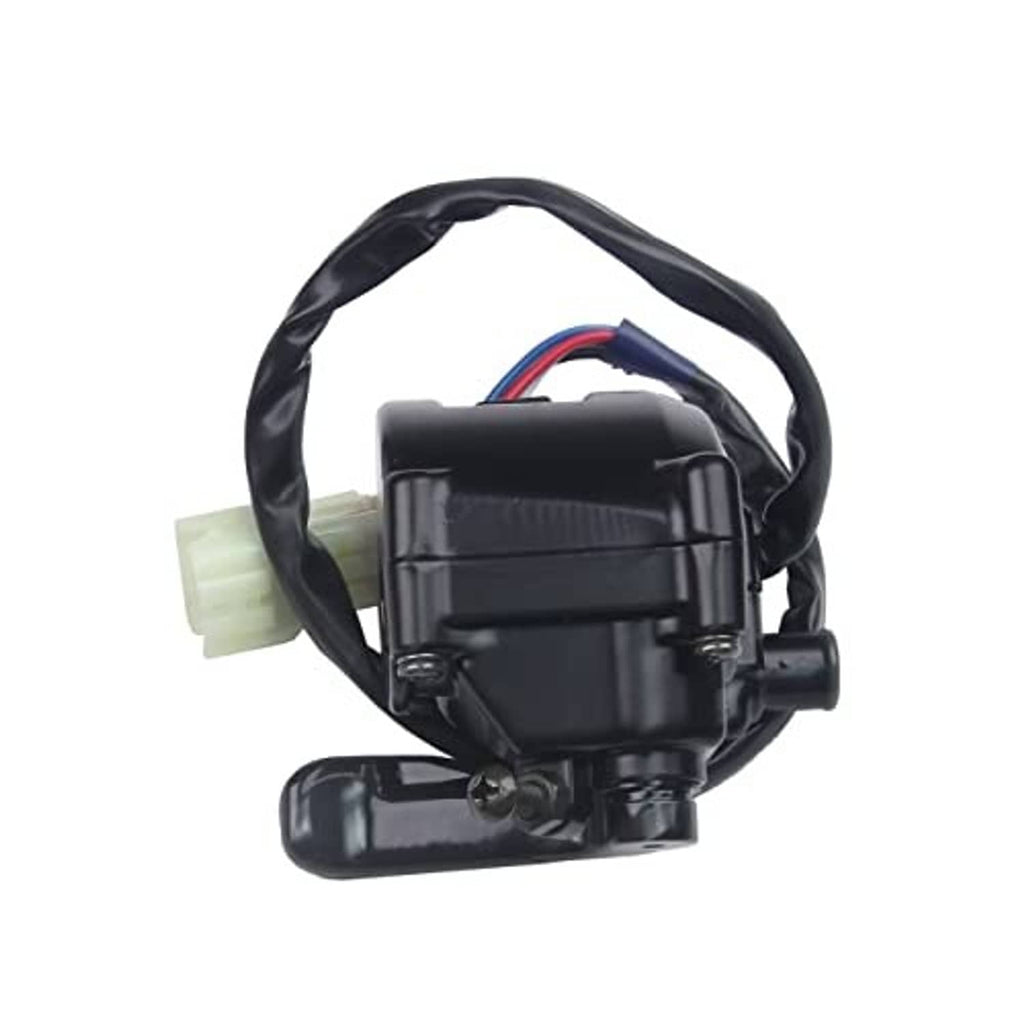 Black control module throttle lever with wire leads and white connector