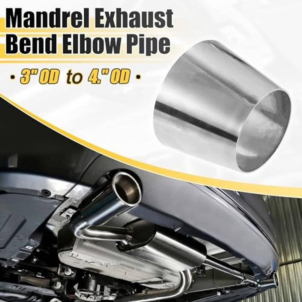 Polished stainless steel mandrel exhaust bend elbow pipe section with round outlets