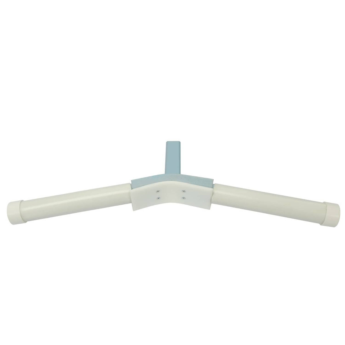 PVC V-guide bow rest centering support with central mounting plate