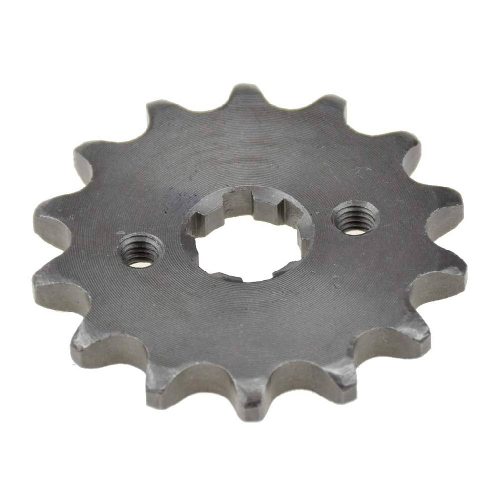 420-14T front sprocket gear with central splined bore and threaded mounting holes