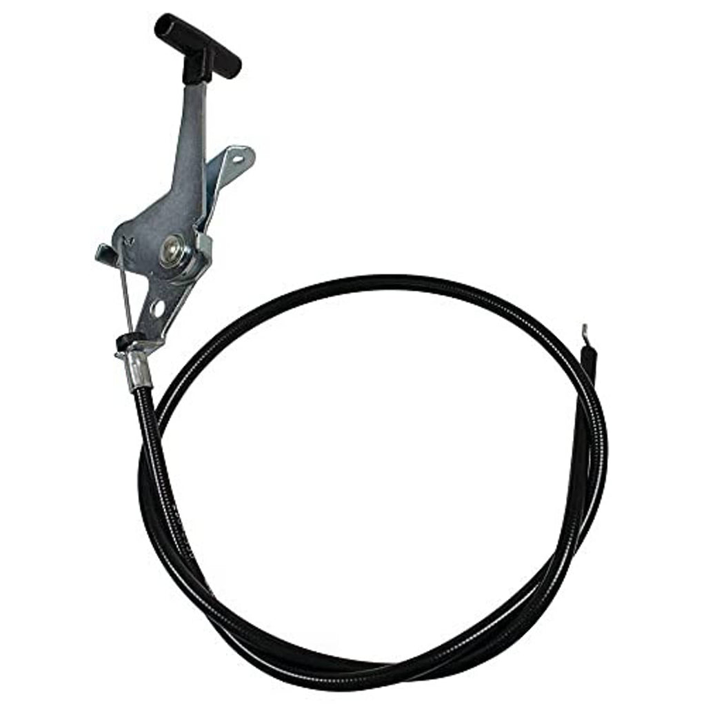 Throttle control cable with black sheath and metal lever actuator