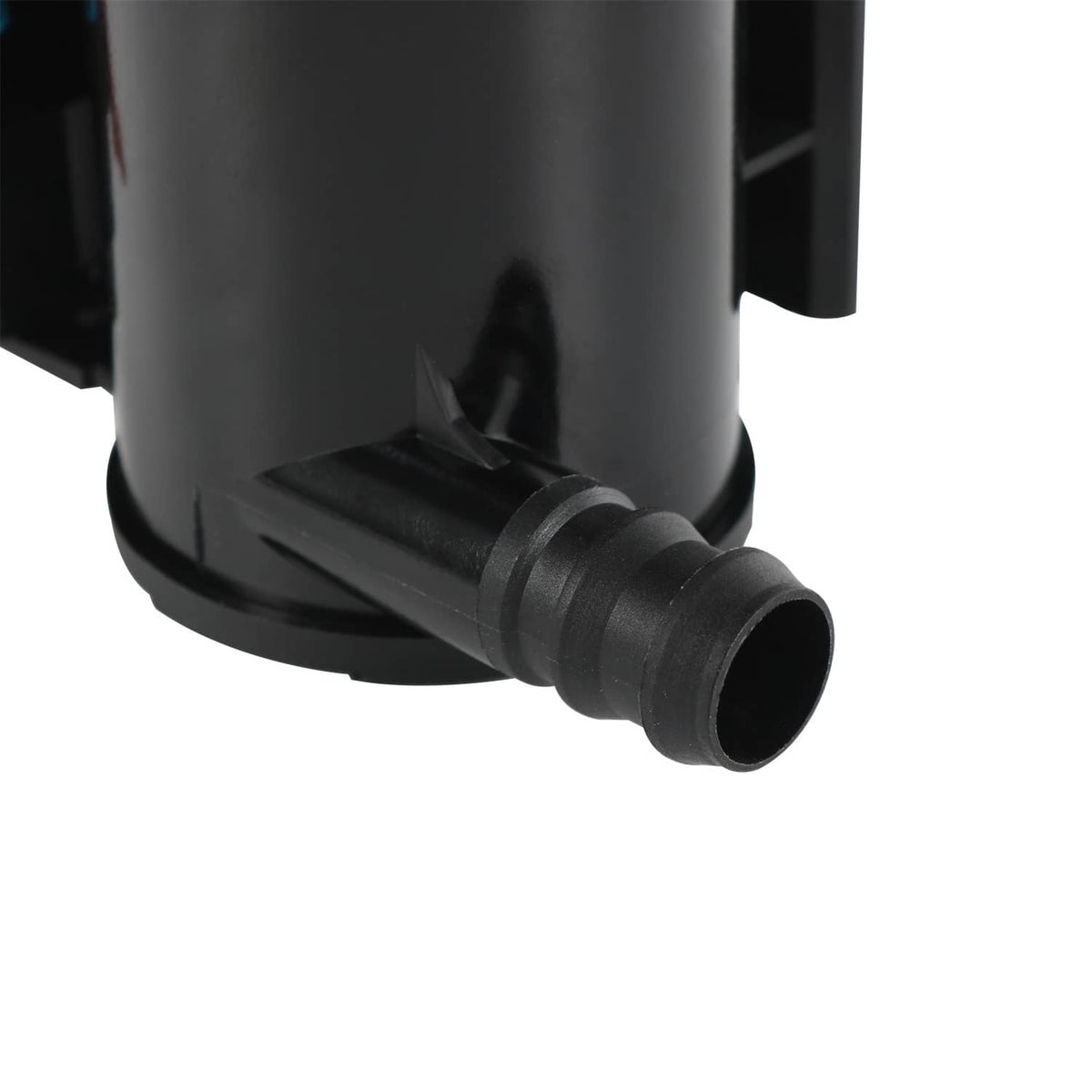 Vapor canister vent solenoid outlet, black hose nipple on the lower housing
