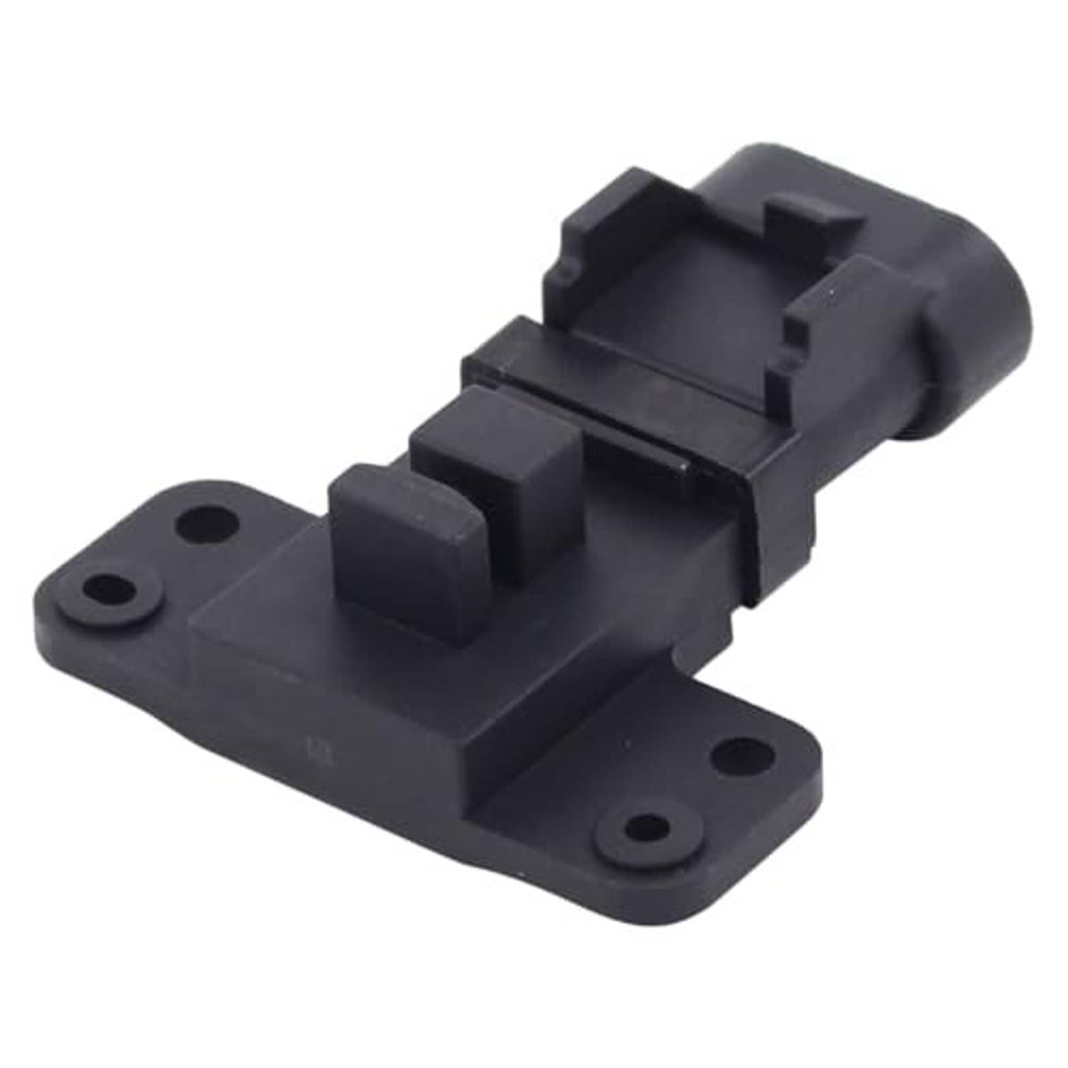 Black engine crank/cam position sensor with molded connector and mounting base