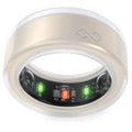 Frosted white silicone smart ring protector with clear inner opening and logo emboss