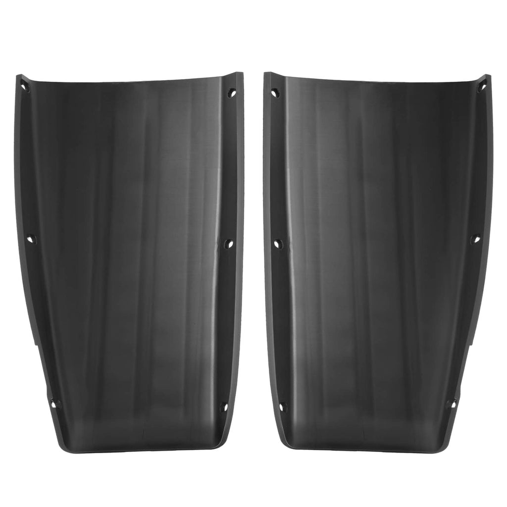 Set of 2 dark scuff guards with rivet holes, curved front panels
