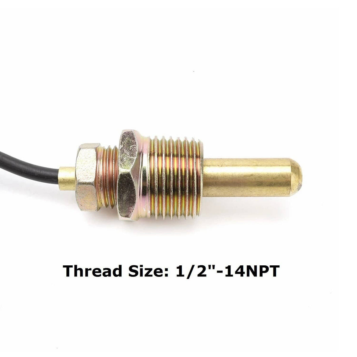 Threaded sensor probe with cable, 1/2-14NPT thread size