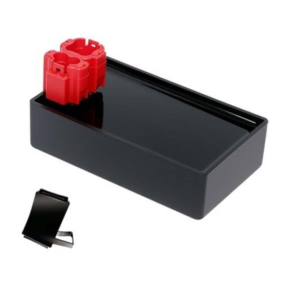 Black CDI ignition module box with red 6-pin connector block and base