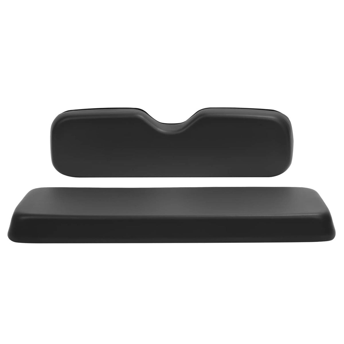 Black contoured backrest and seat cushion pads, set