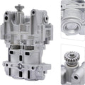 Oil pump balance shaft assembly, silver metal housing with mounting studs and ports