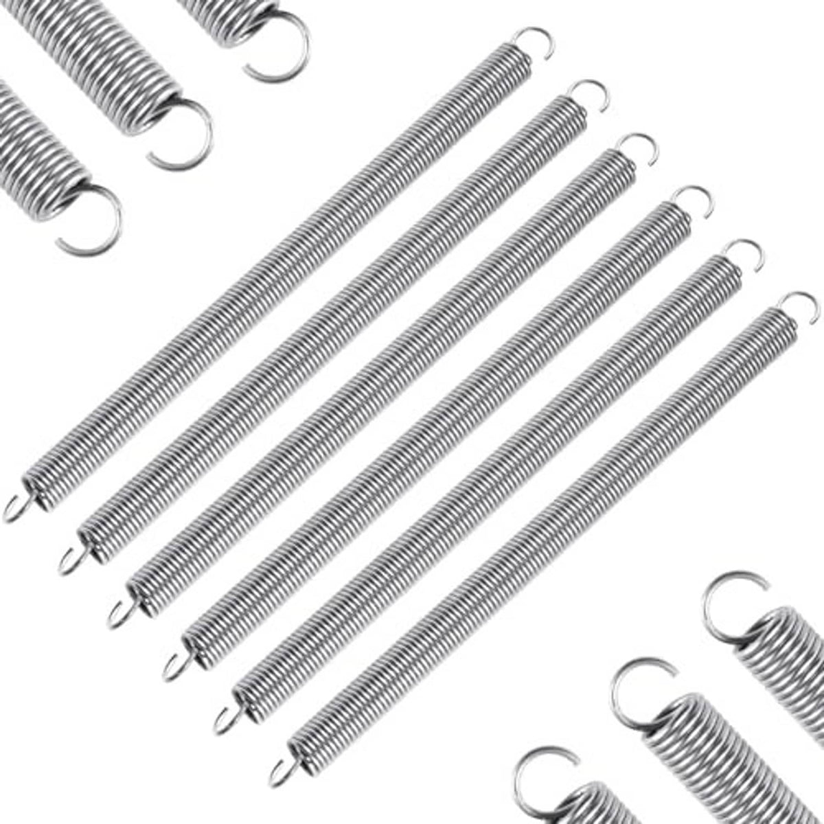 304 stainless extension springs with coil wire and looped end attachments