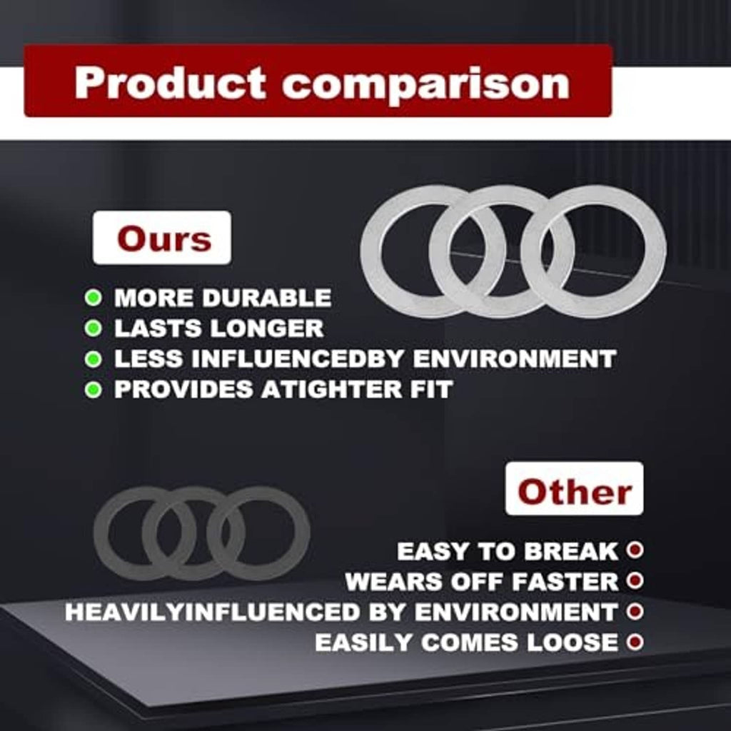 Crush washer set shown in product comparison graphic with multiple metal ring washers