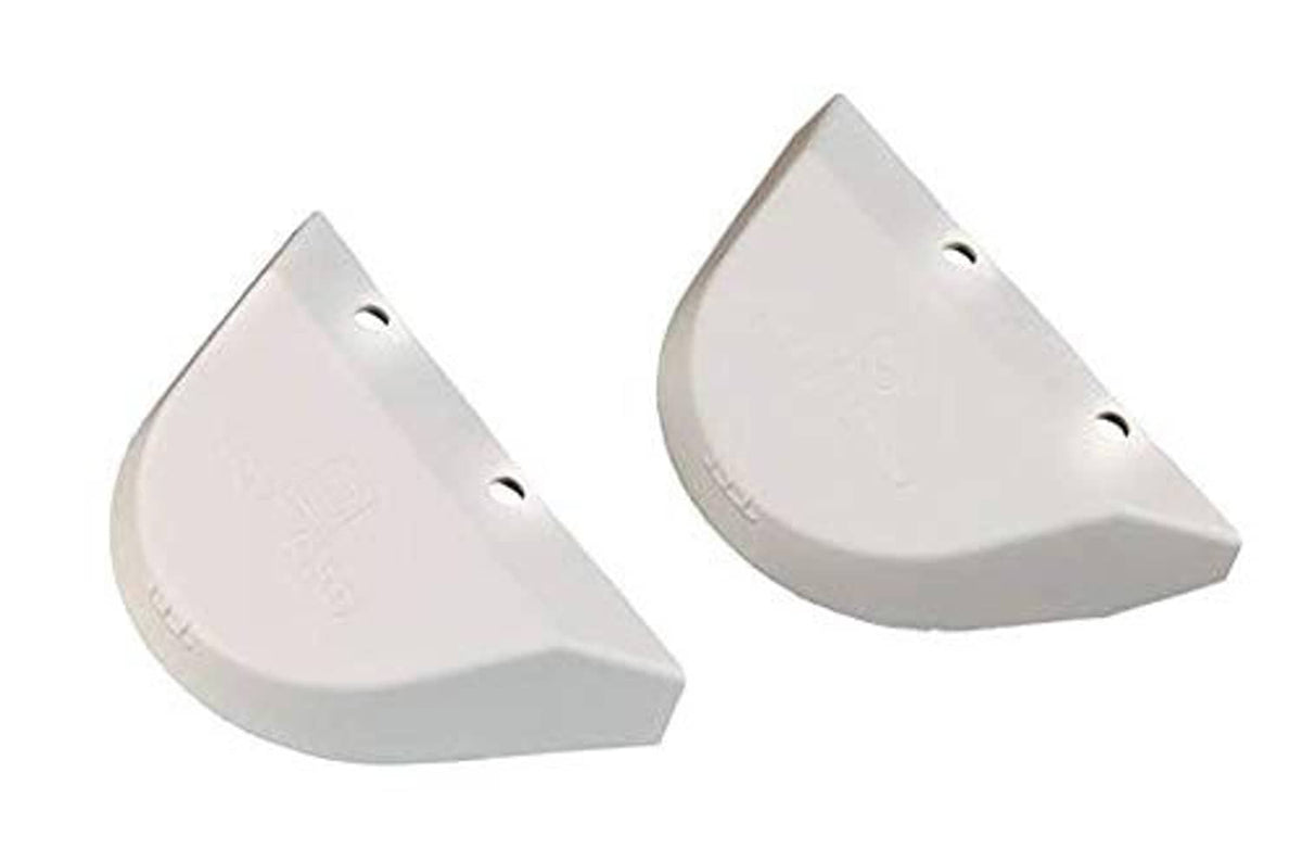 White pool cleaner wing kit replacement parts, two curved blades with screw holes