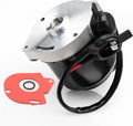 Rebuilt brake booster pump motor assembly with black housing, metal plate, red gasket