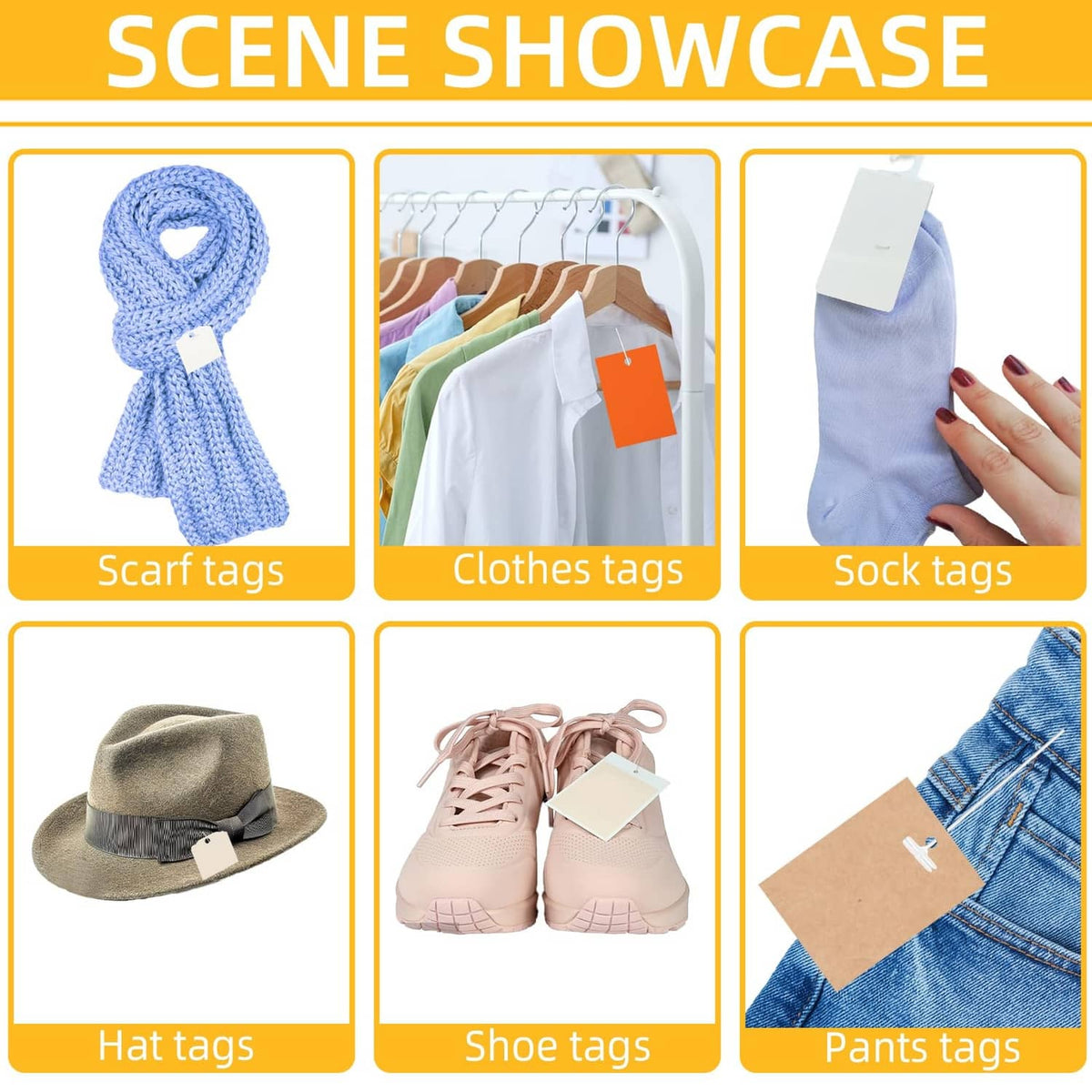 Clothing tag fastener prongs with transparent design for securing tags to items