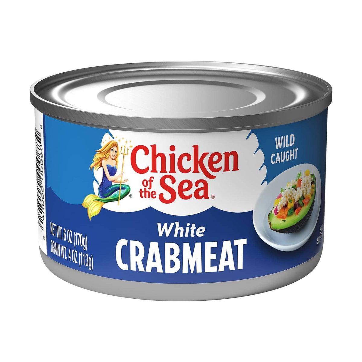 Chicken of the Sea white crabmeat can, Wild Caught