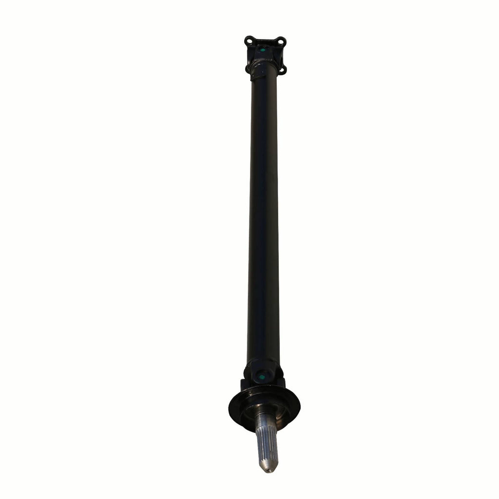 Front drive shaft with circular joint housing and splined metal end tip