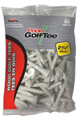 Golf tee pack with 2¾" (69mm) tees, Pride Golf Tee branding and quantity 50.