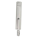 Stainless steel grill burner with valve manifold and mounting tabs
