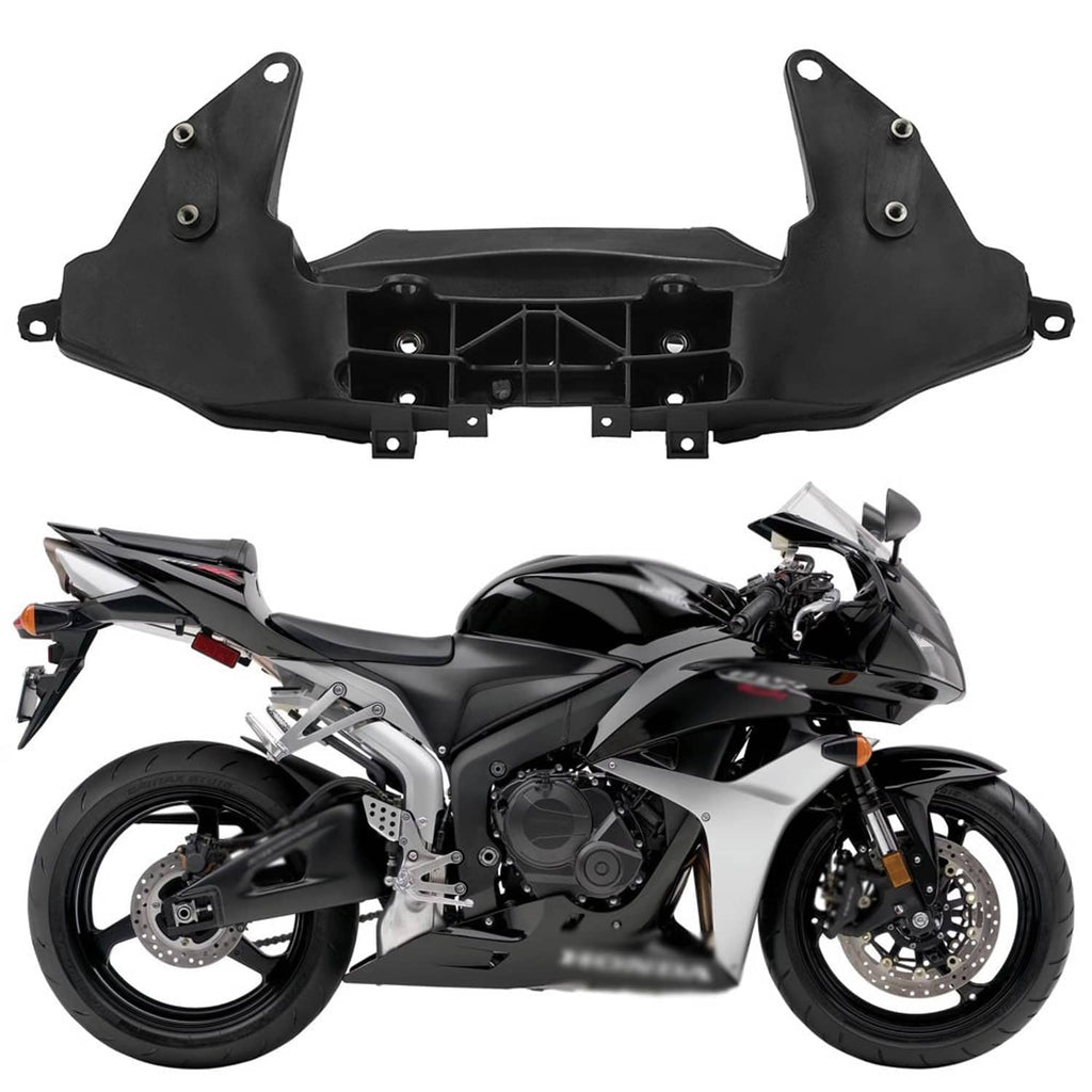 Black ABS headlight bracket assembly with two side brackets and central mounting box