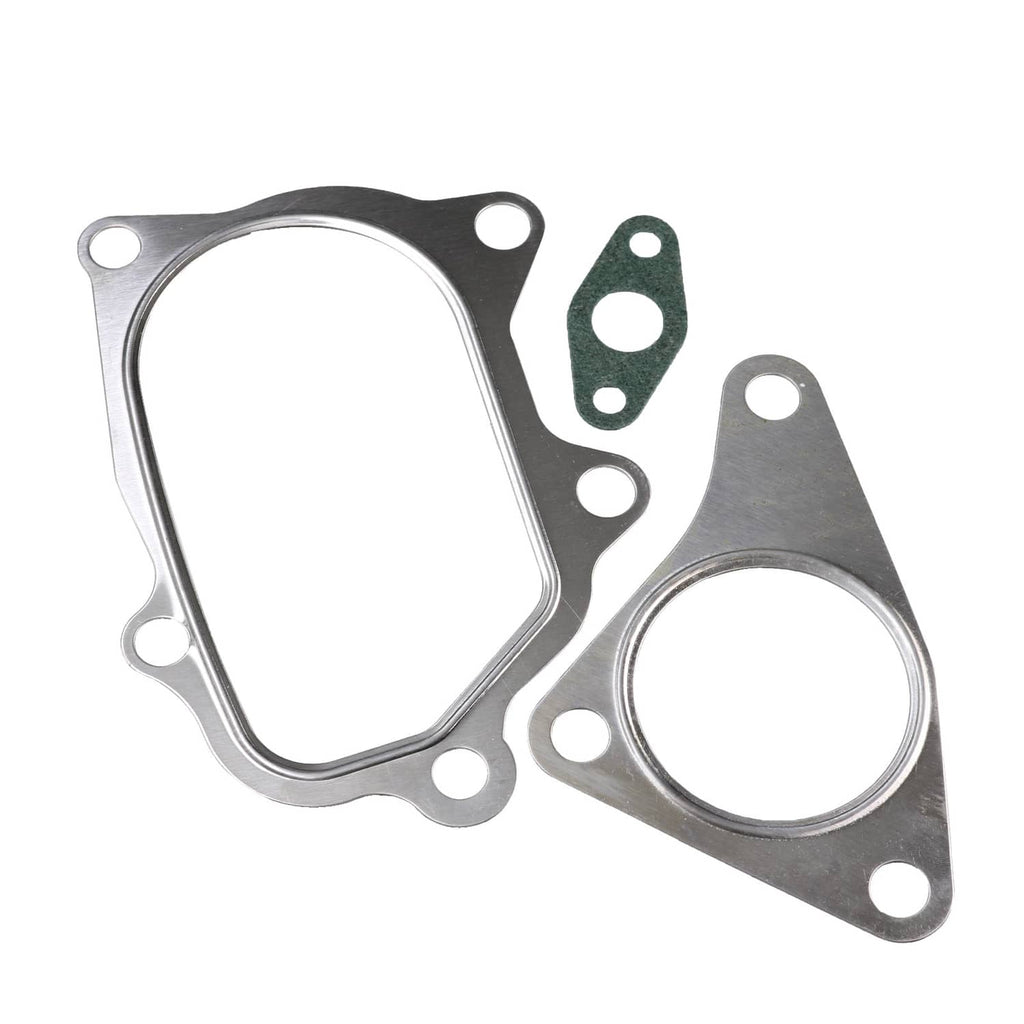 Turbo gasket set with two metallic gasket plates and small mounting pieces
